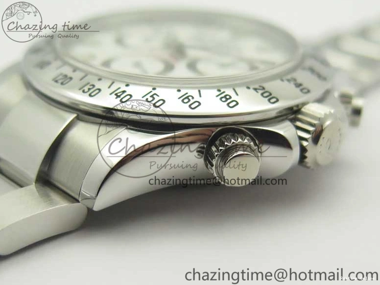 0412 Daytona 116520 ARF 1:1 Best Edition 904L SS Case and Bracelet White Dial A4130 Super Clone V Neat 3419